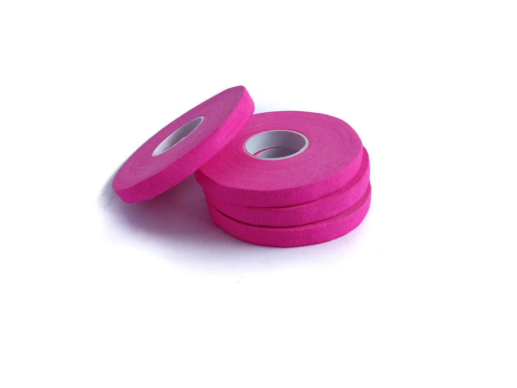 neon pink finger tape stack